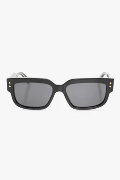 Gucci BLACK Rectangular frame sunglasses