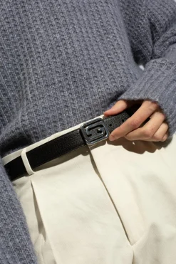 Gucci BLACK Reversible belt