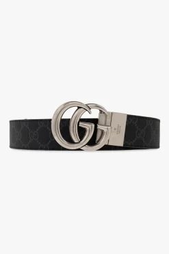 Gucci BLACK Reversible belt