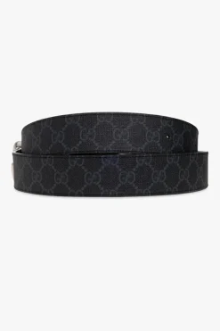 Gucci BLACK Reversible belt