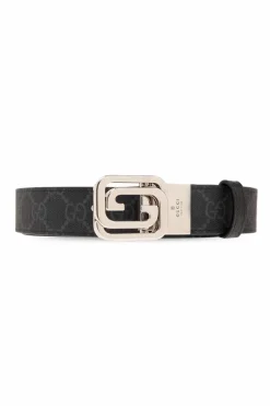 Gucci BLACK Reversible belt