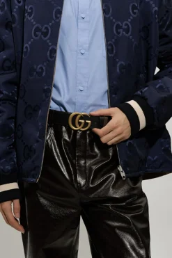 Gucci BLACK Reversible belt