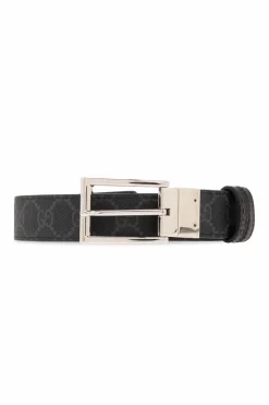 Gucci BLACK Reversible belt