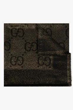 Gucci BLACK Scarf with GG pattern