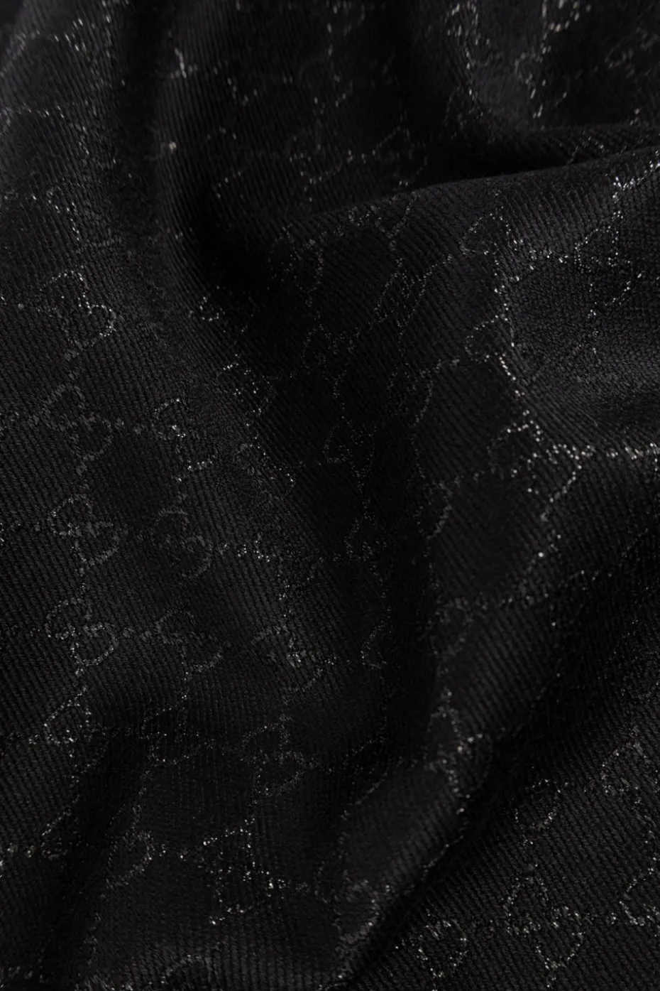 Gucci BLACK Scarf with Lurex thread