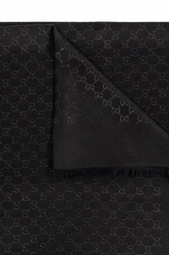 Gucci BLACK Scarf with Lurex thread