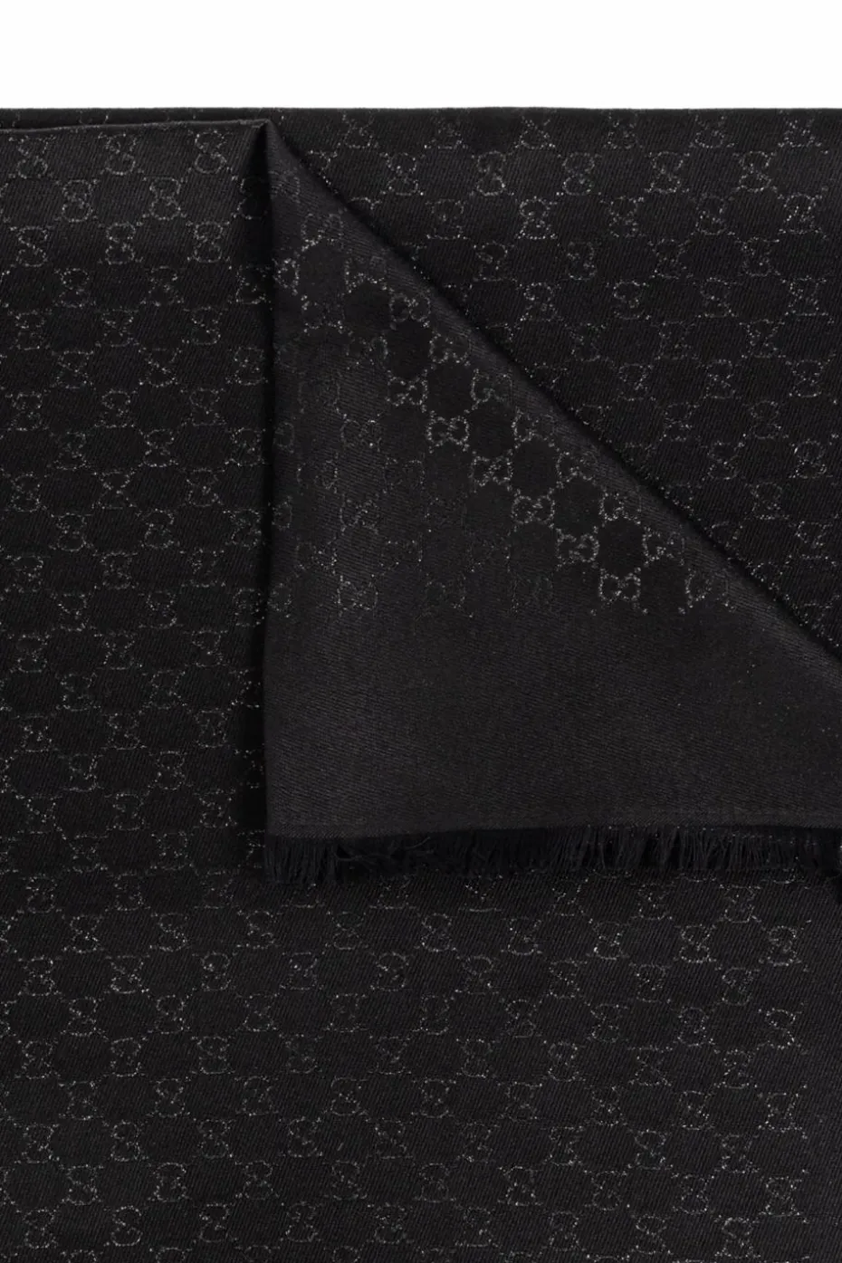 Gucci BLACK Scarf with Lurex thread