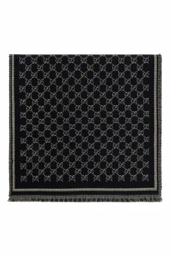 Gucci BLACK Scarf with monogram