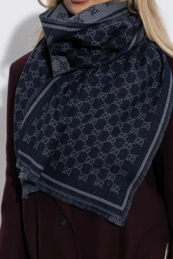 Gucci BLACK Scarf with monogram