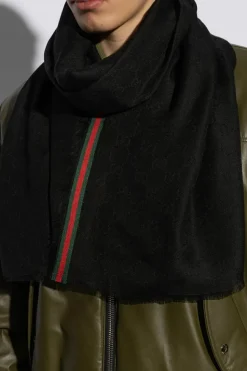 Gucci BLACK Scarf with monogram