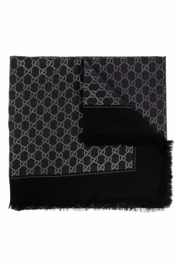 Gucci BLACK Scarf with monogram