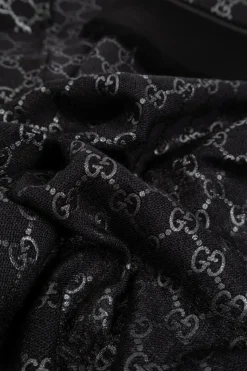 Gucci BLACK Scarf with monogram