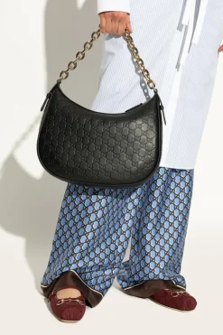 Gucci BLACK Shoulder bag with 'GG' pattern