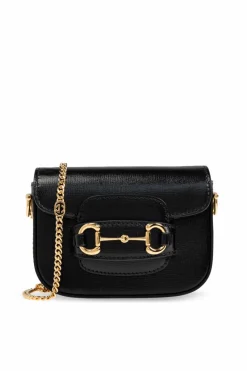Gucci BLACK Shoulder bag Horsebit 1955 Super Mini
