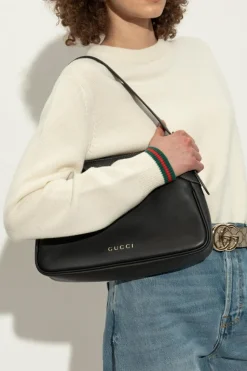 Gucci BLACK Shoulder bag GG Emblem Medium