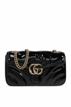 Gucci BLACK Shoulder bag GG Marmont Small