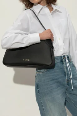 Gucci BLACK Shoulder bag GG Emblem Large