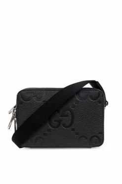 Gucci BLACK Shoulder bag Jumbo GG Super Mini