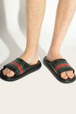 Gucci BLACK Slides with logo