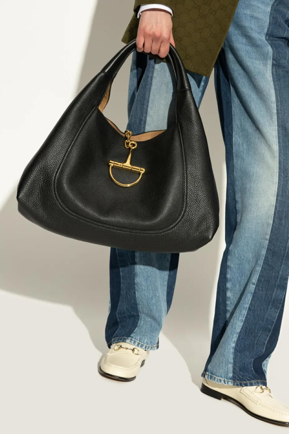 Gucci BLACK 'Softbit Maxi' bag