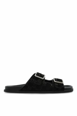Gucci BLACK Suede slippers