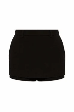 Gucci BLACK Textured pattern skort