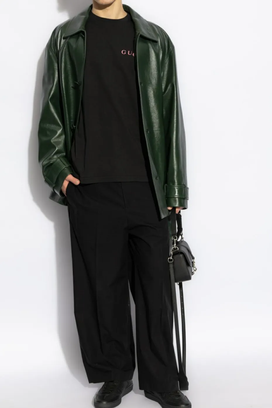Gucci BLACK T-shirt with printed logo