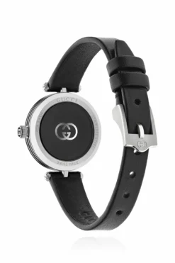 Gucci BLACK Watch on leather strap