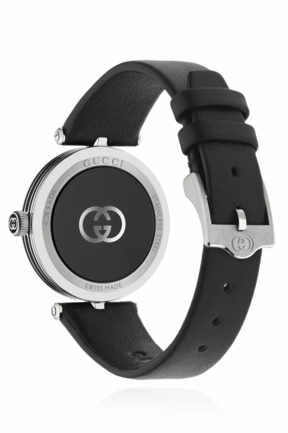 Gucci BLACK Watch with leather strap