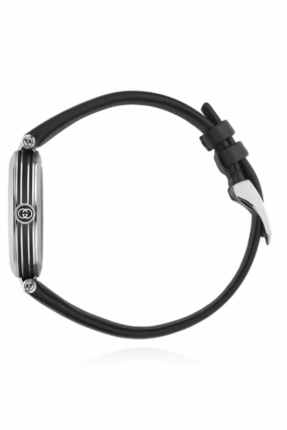 Gucci BLACK Watch with leather strap