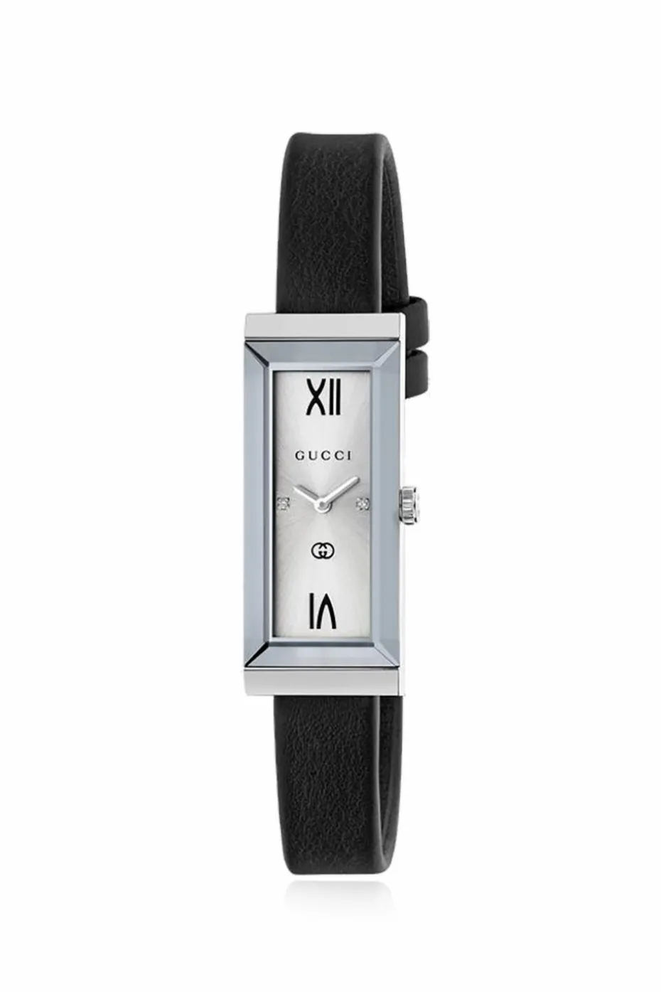 Gucci BLACK Watch with leather strap