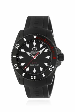 Gucci BLACK Watch with rubber strap