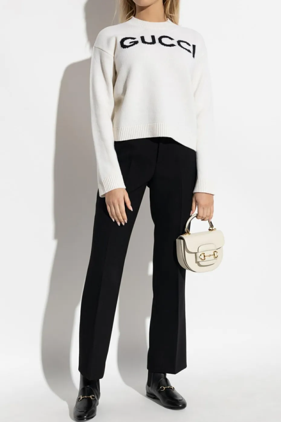 Gucci BLACK Wool bell-bottoms