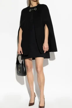 Gucci BLACK Wool Poncho