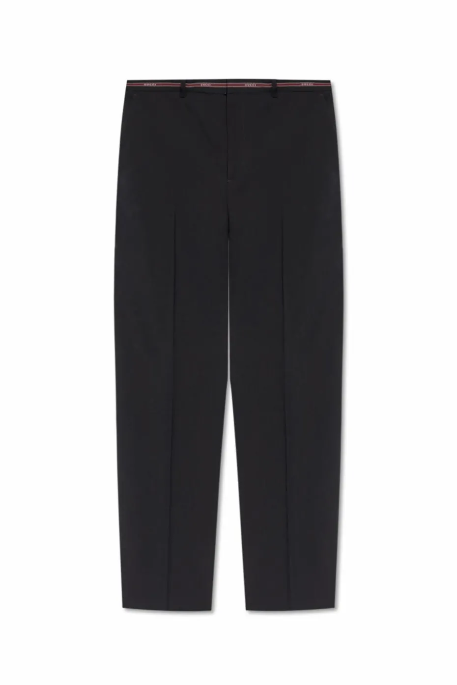 Gucci BLACK Wool trousers with crease
