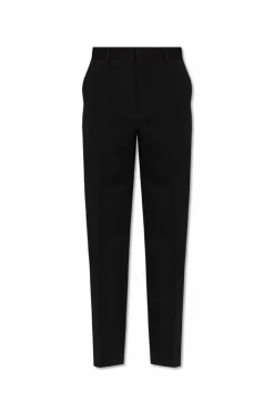 Gucci BLACK Wool trousers with a crease