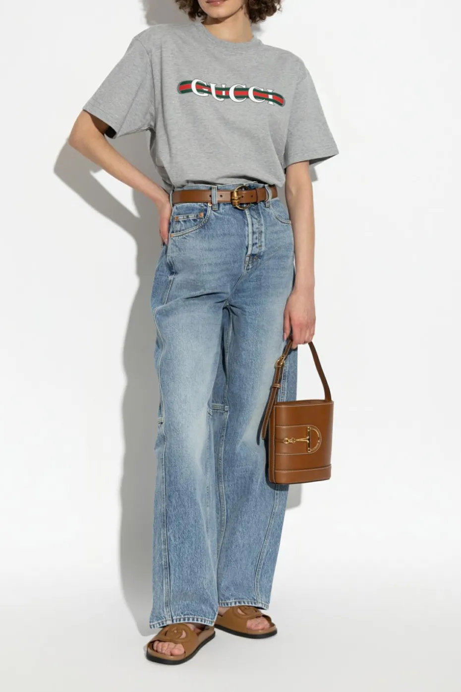 Gucci BLUE High-waisted jeans