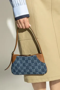 Gucci BLUE Shoulder bag GG Emblem Small
