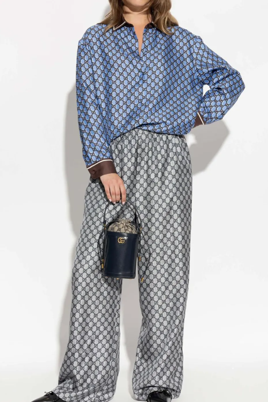 Gucci BLUE Silk shirt