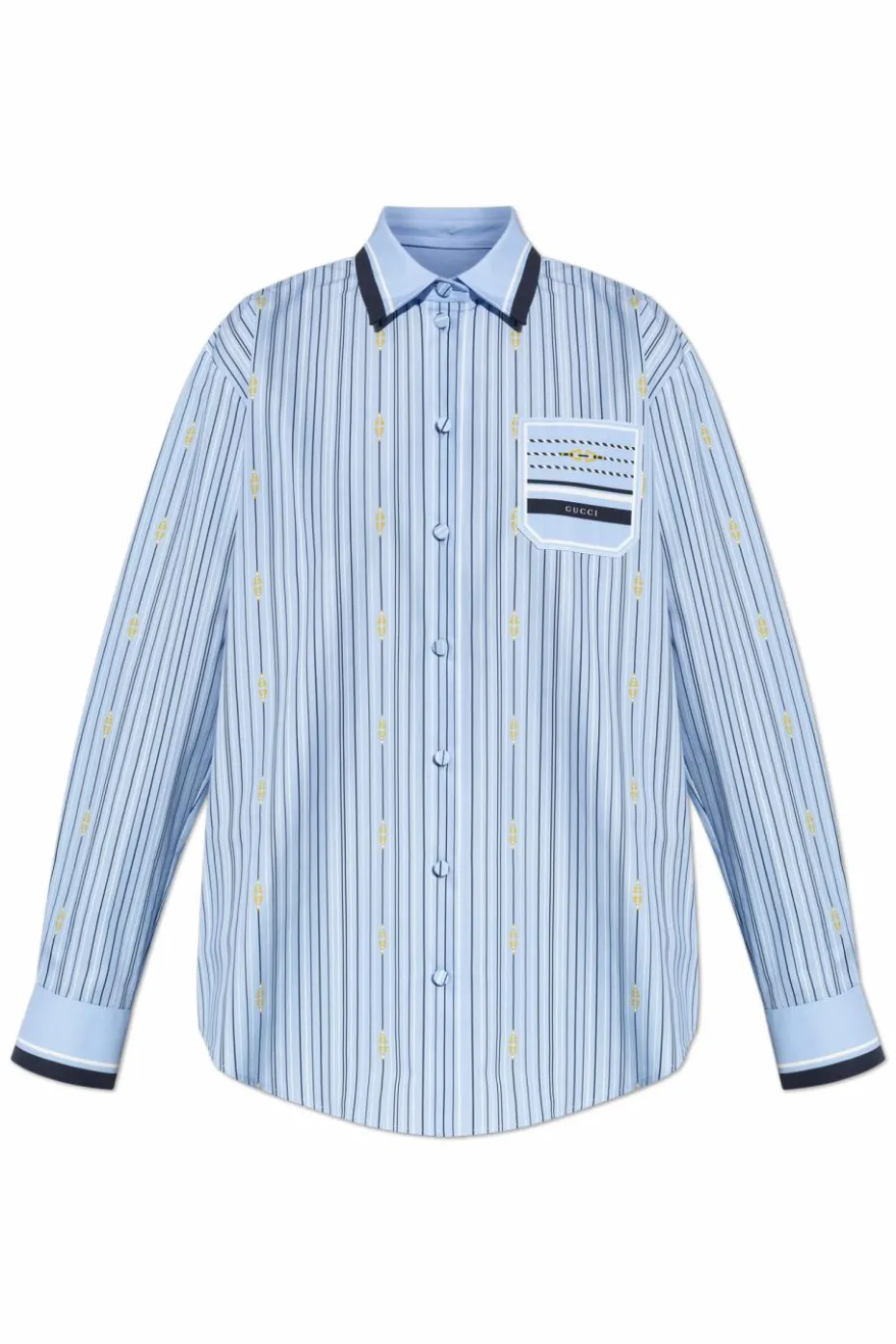 Gucci BLUE Striped pattern shirt