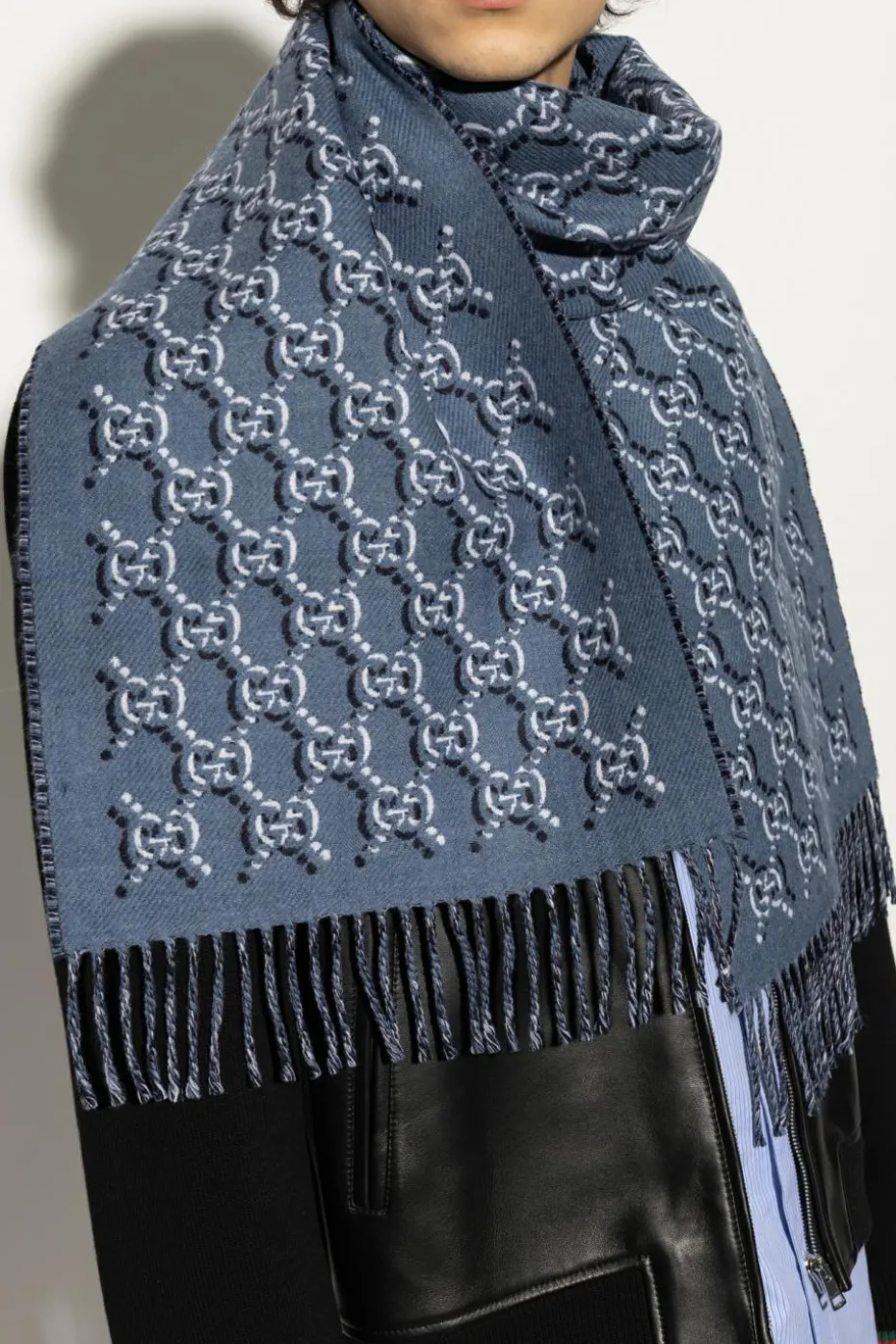 Gucci BLUE Wool scarf