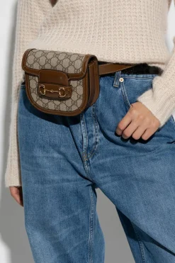 Gucci BROWN ‘1955 Horsebit’ belt bag