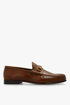 Gucci BROWN ā1953 Horsebitā leather loafers
