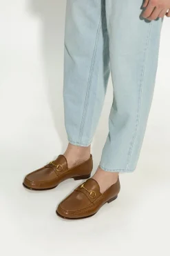 Gucci BROWN ‘1953 Horsebit’ leather loafers