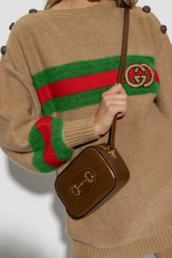 Gucci BROWN ‘1955 Horsebit Small’ shoulder bag