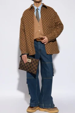 Gucci BROWN Buttoned cardigan