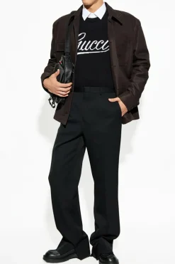 Gucci BROWN Jacket with logo