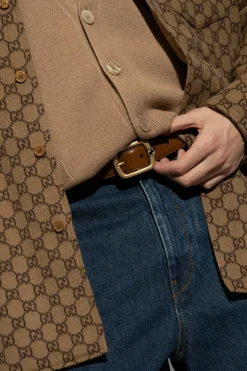 Gucci BROWN Leather belt