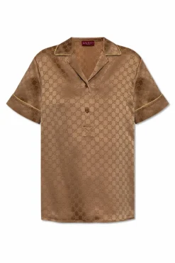 Gucci BROWN Monogram shirt
