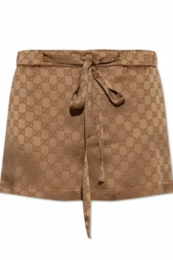 Gucci BROWN Monogram shorts